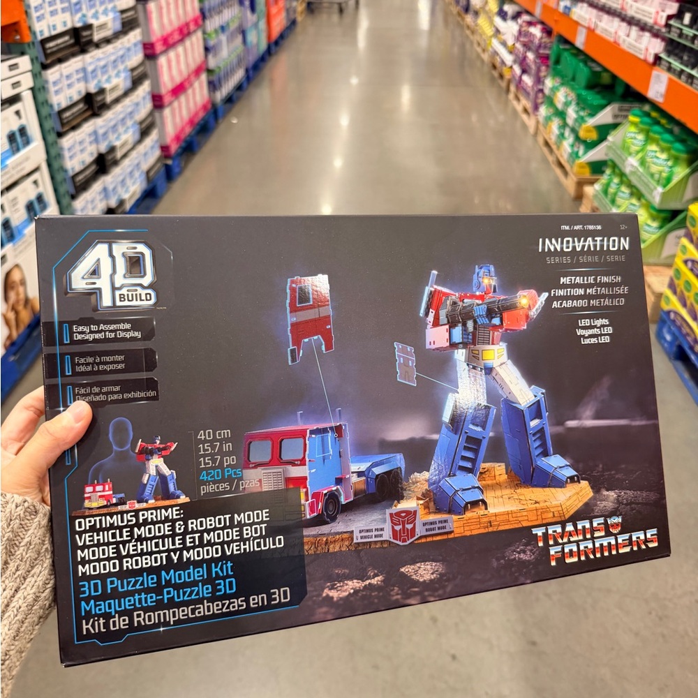 3D Puzzle Model Kit - Optimus Prime - Red, Blue, Silver